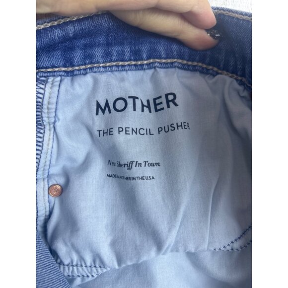 Mother The Pencil Pusher Women's 33 Denim Midi Jean Skirt Blue - Picture 6 of 10